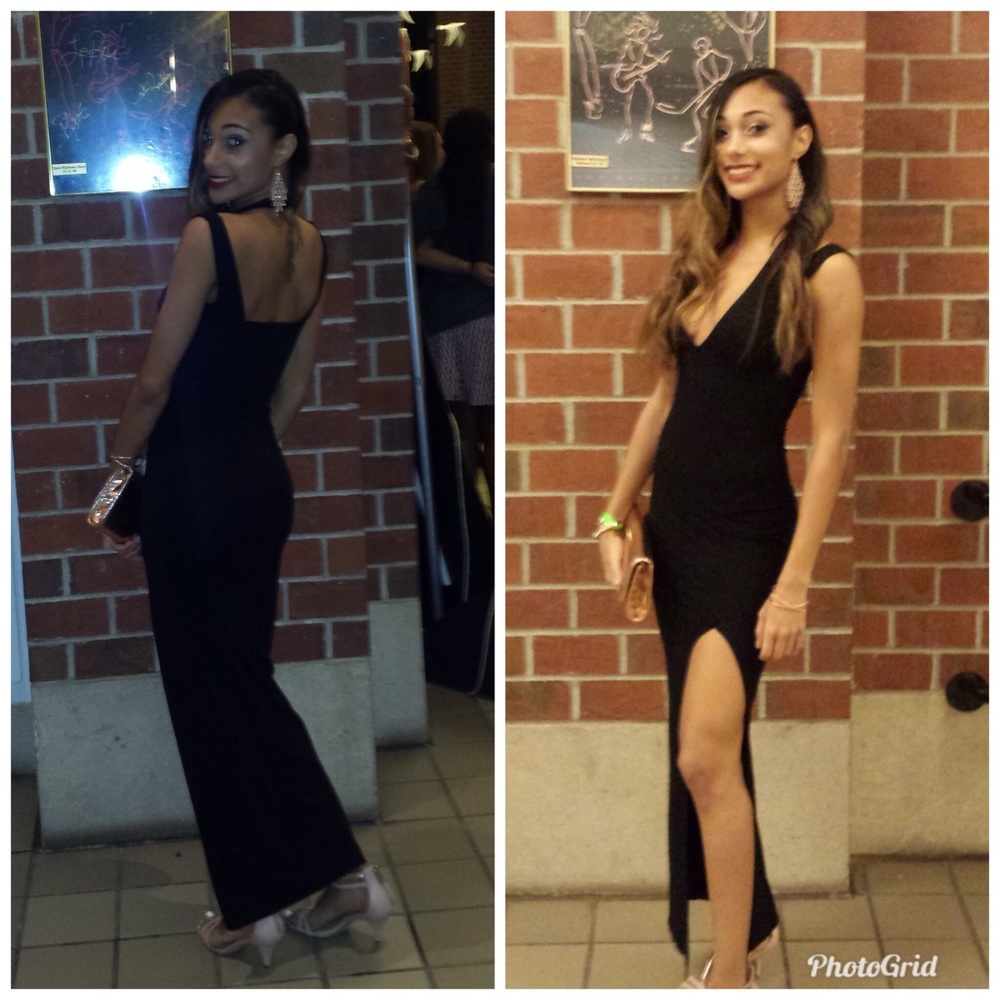 Black Maxi Dress w Slit - Asos